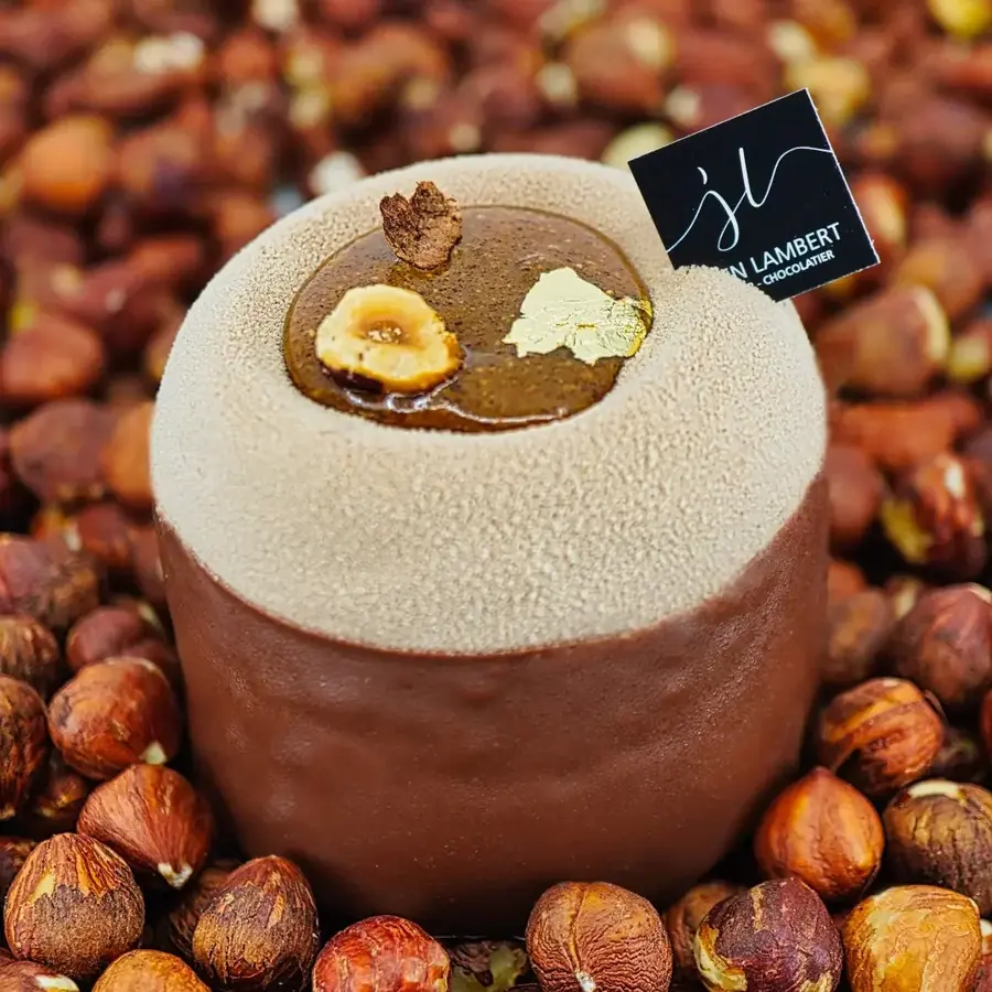 Photographie d’un entremets de Julien Lambert