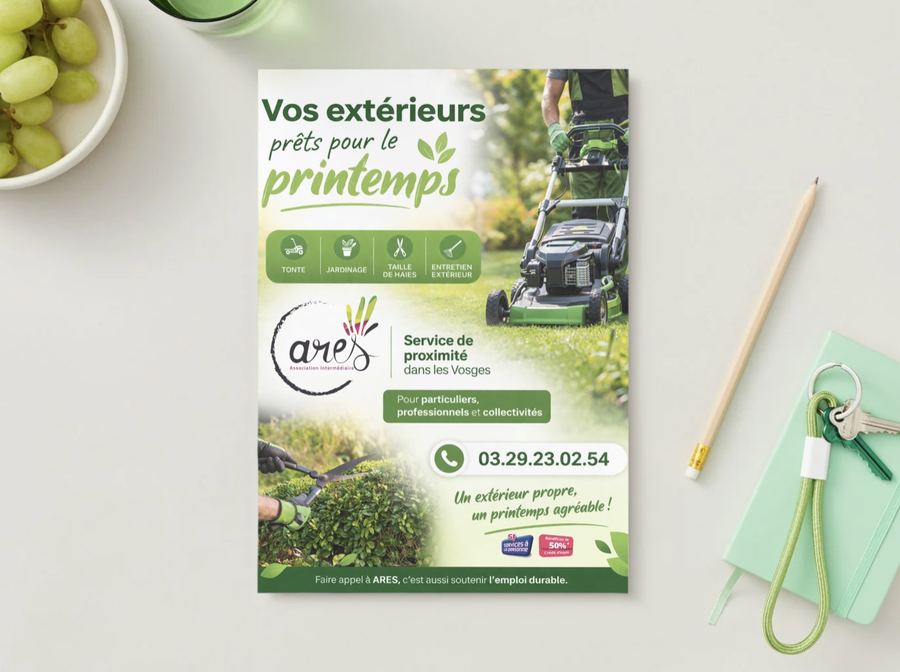 Flyer de printemps conçu pour ARES